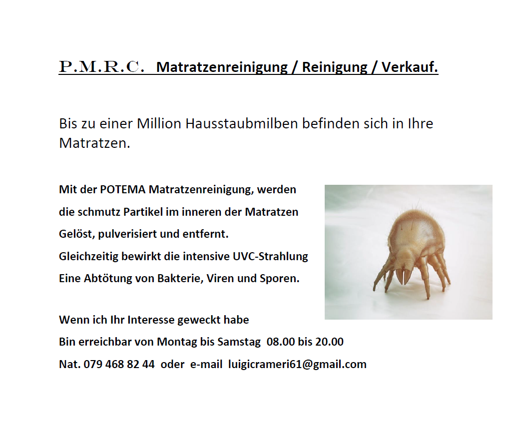 P.M.R.C Reinigung & Verkauf Luigi Crameri