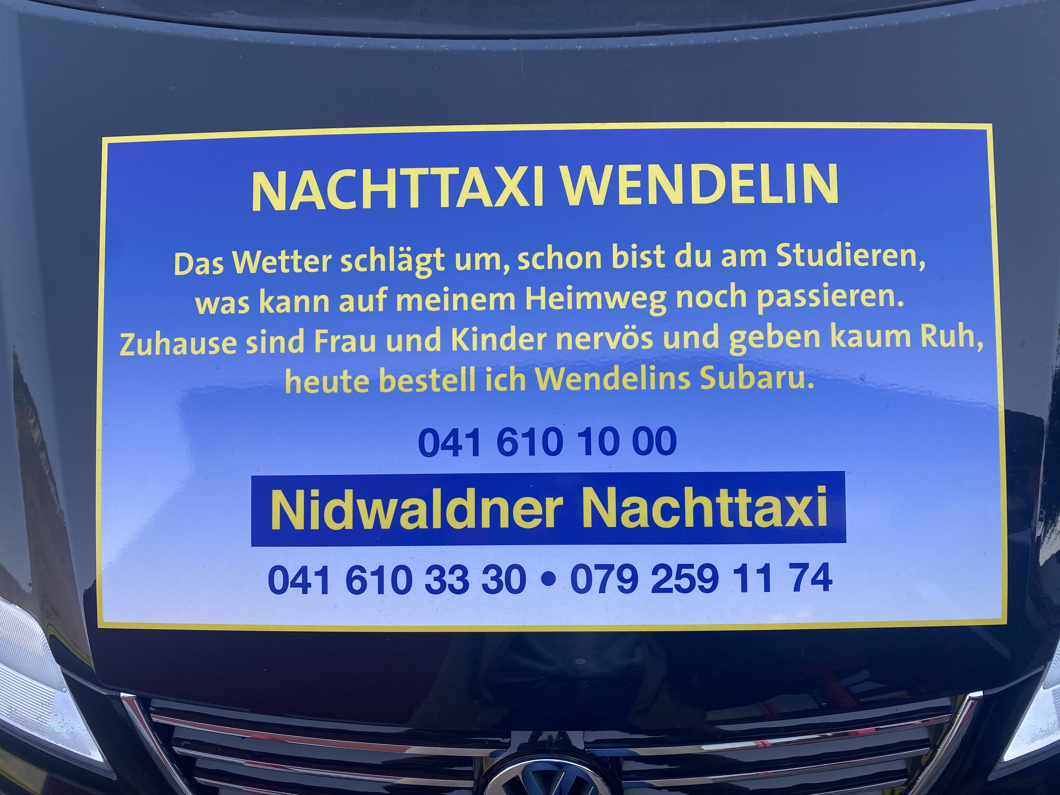Nachttaxi Nidwalden